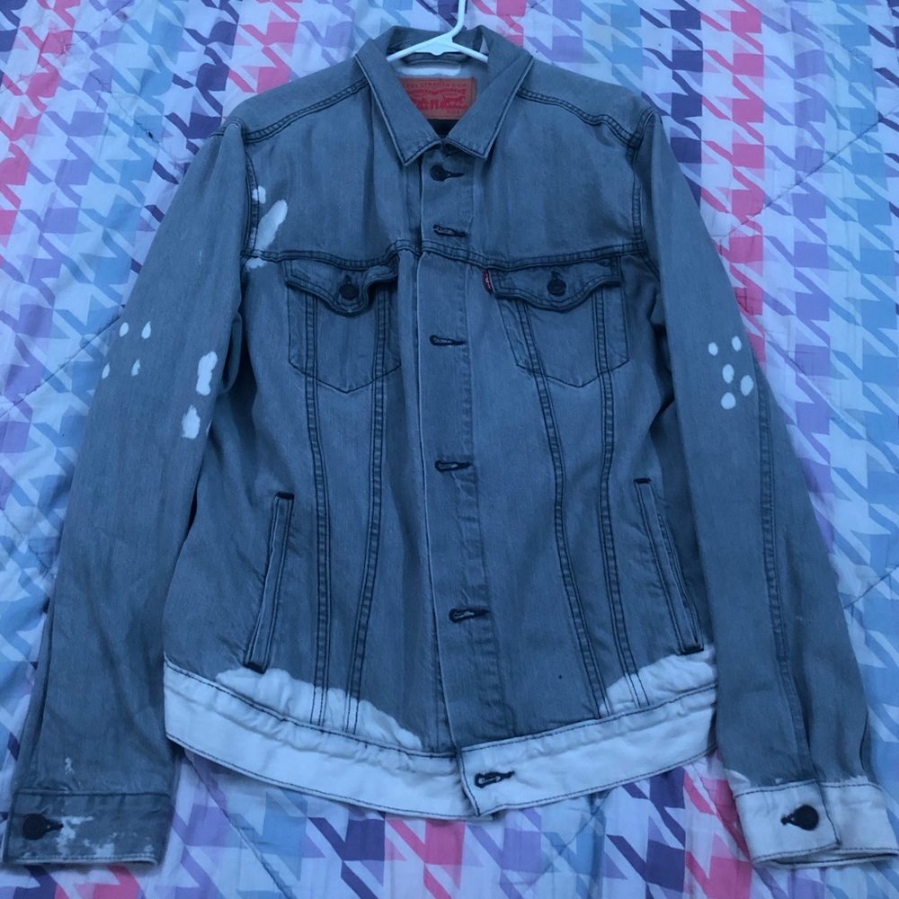 Levi’s denim gray/white tie dye jacket